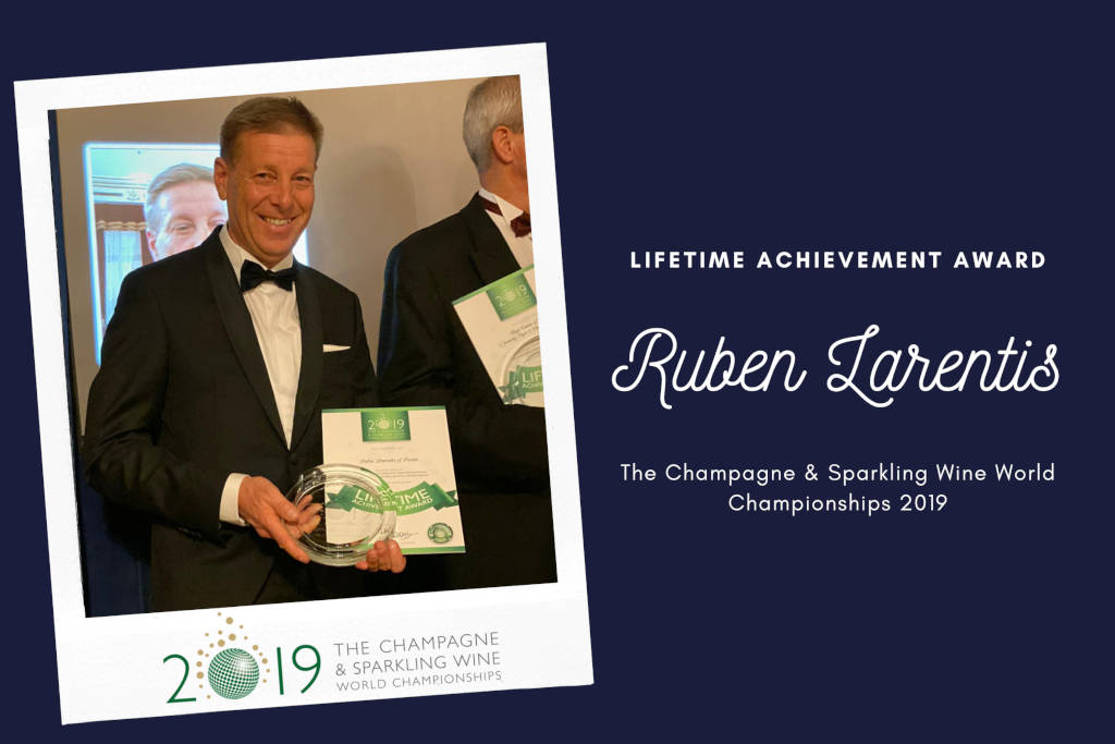 The Champagne & Sparkling Wine World Championships 2019 Rubens ha ricevuto a Londra il “Lifetime Achievement Award 