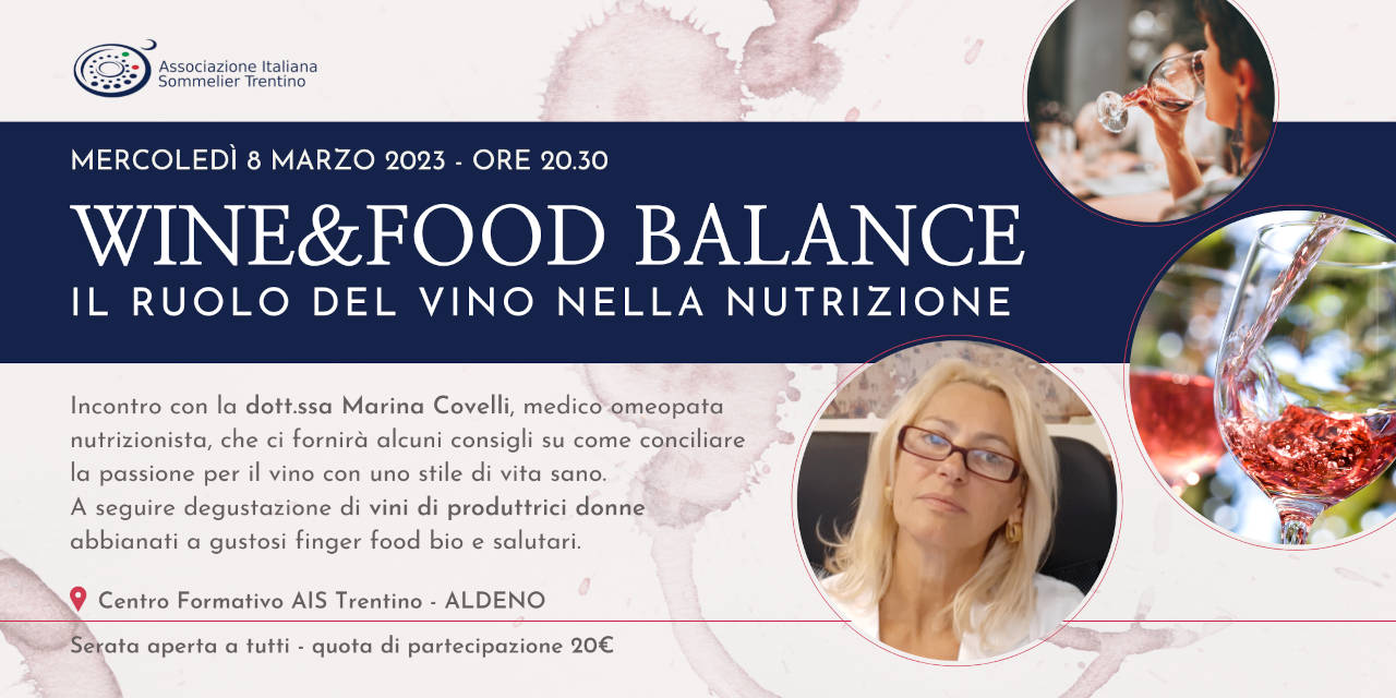 Wine and food balance. Il ruolo del vino nella nutrizione